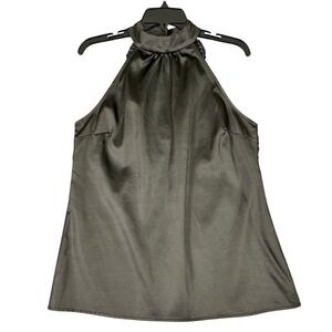 Charlotte Russe Top Size L Satin Lace Halter Neck Elegant Evening Whimsigoth